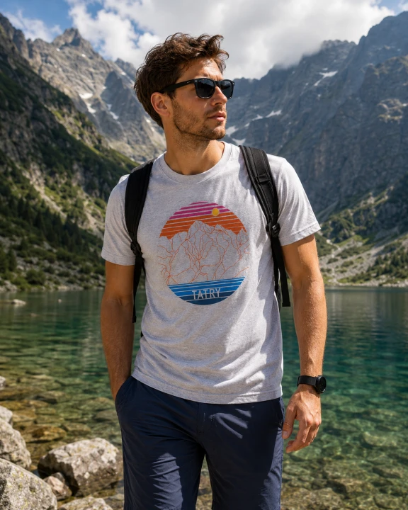 T-shirt Morskie Oko szary.png