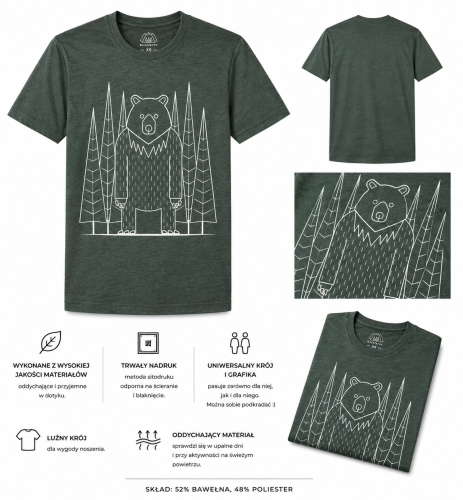 T-shirt Niedźwiedź zielony ino.png