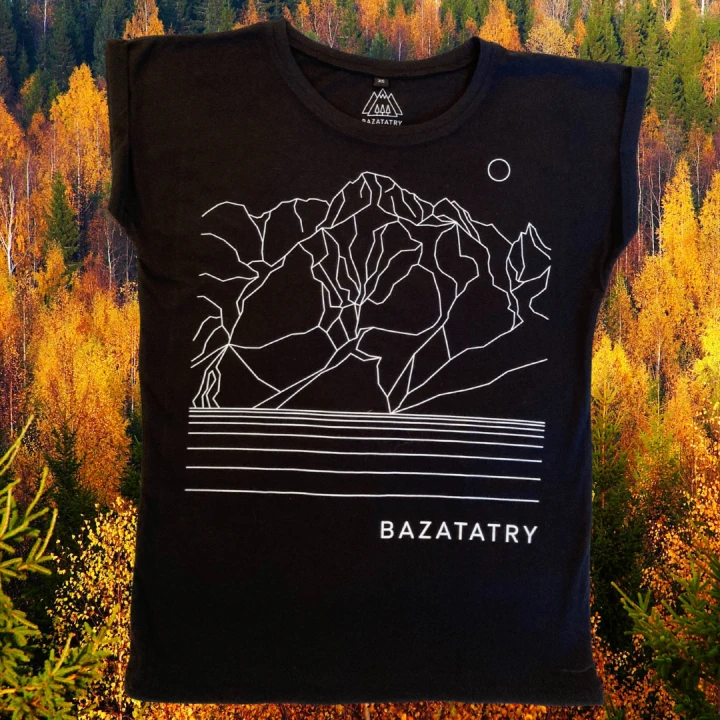Koszulka damska Tatry czarna2.PNG